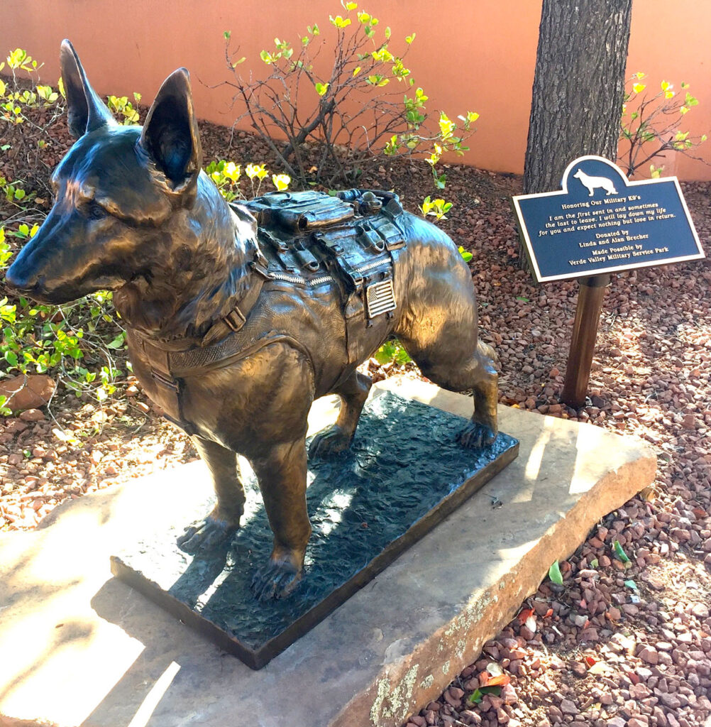 Military K9 - Sculpture by Lena Toritch
